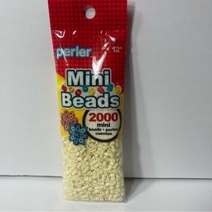 Perler Creme Mini Beads 15 Packs (2000 Beads per Pack) Small Cream Craft